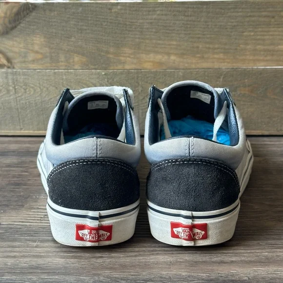 Vans Off The Wall Old Skool Black Blue Low Skate Shoes Size Men’s 10 - Picture 4 of 7